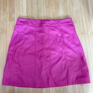 Pink leather Women's Skirt